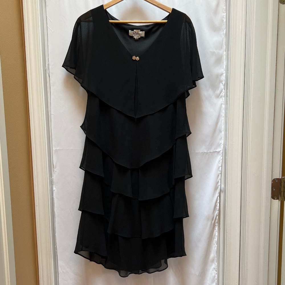 Patra Black Layered Cocktail Dress (14)